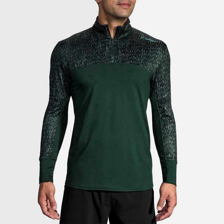 Brooks Dash Half Zip - Chaquetas Hombre - Verde (WK7310468)